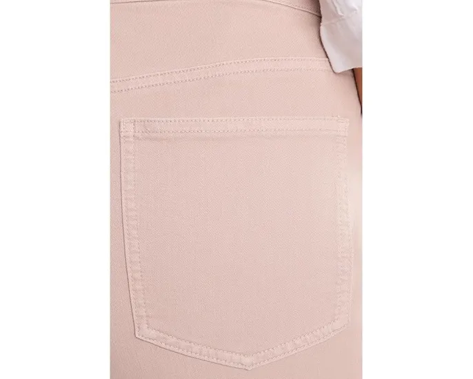 Garment Dyed Cotton Stretch Denim Ankle Kick Jeans