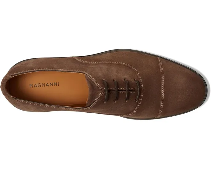 Оксфорды Magnanni Landis из замши с мыском мокасина и водостойкой конструкцией
