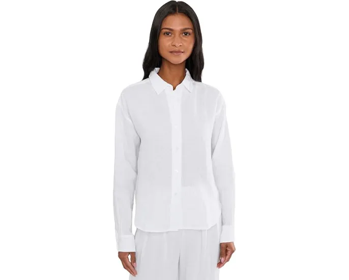 Рубашка льняная Stella Linen Button Down Splendid классическая