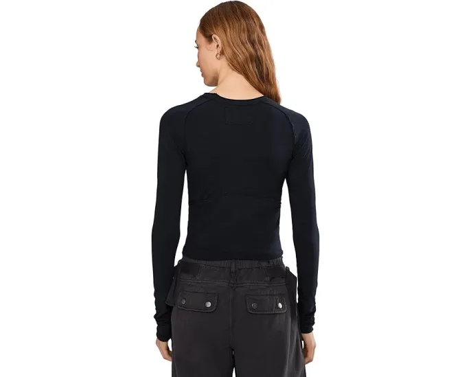 Укороченный лонгслив Free People We The Free Protagonist Long Sleeve с завышенными швами