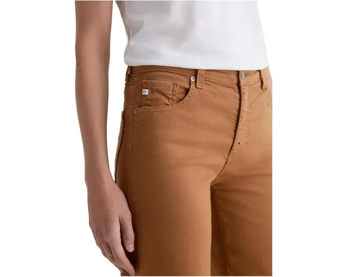 Джинсы AG Jeans Saige Mid Rise Wide Leg Crop укороченные с широкими штанинами