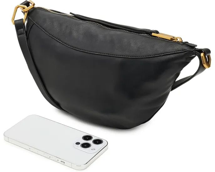 Микро-сумка AllSaints Luna из мягкой кожи с эффектом мягкого силуэта