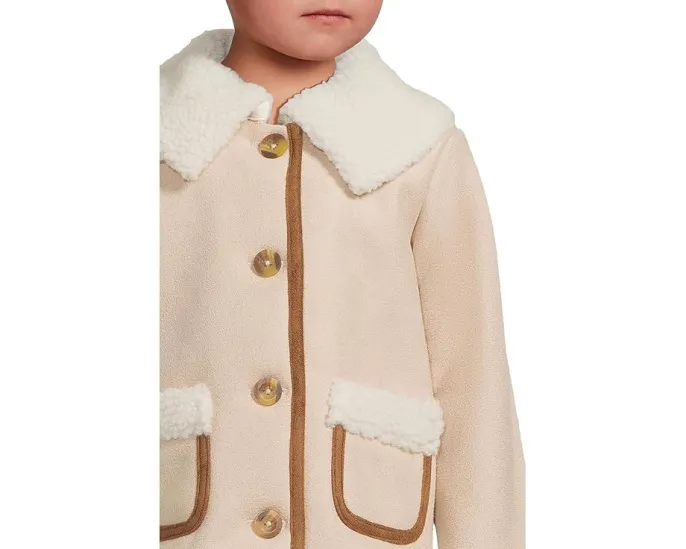 Куртка из сшитого шерпа Janie and Jack для малышей с контрастной отделкой