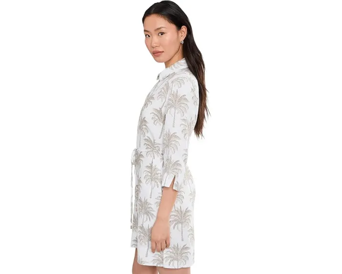 Palm Banks 3/4 Sleeve Shift Dress