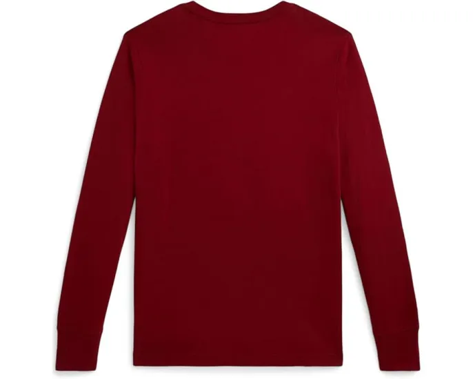 Футболка с длинным рукавом и логотипом из хлопка Polo Ralph Lauren Kids для детей