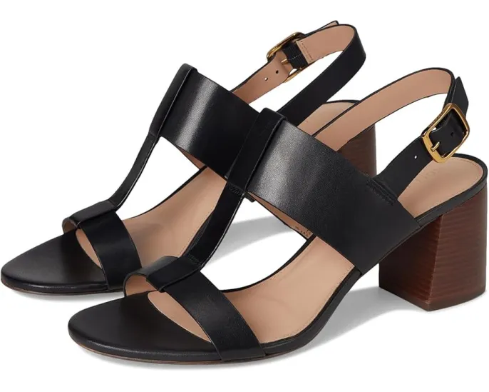 Сандалии Cole Haan Josie T-Strap с квадратным каблуком и регулируемой пряжкой