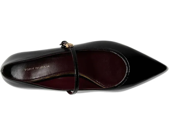 Туфли Mary Jane Double T-Buckle с сетчатым верхом в горошек Tory Burch