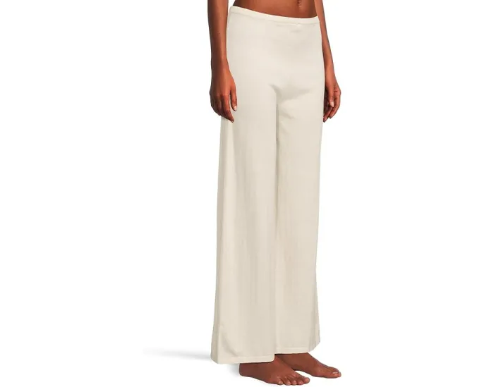 Eberjey Брюки Sweater Pants из смесовой ткани с широким кроем