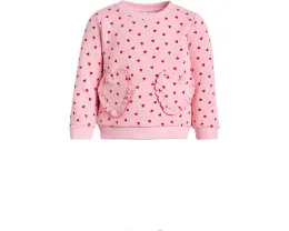 Детский свитшот Janie and Jack с рельефным узором в виде сердечек