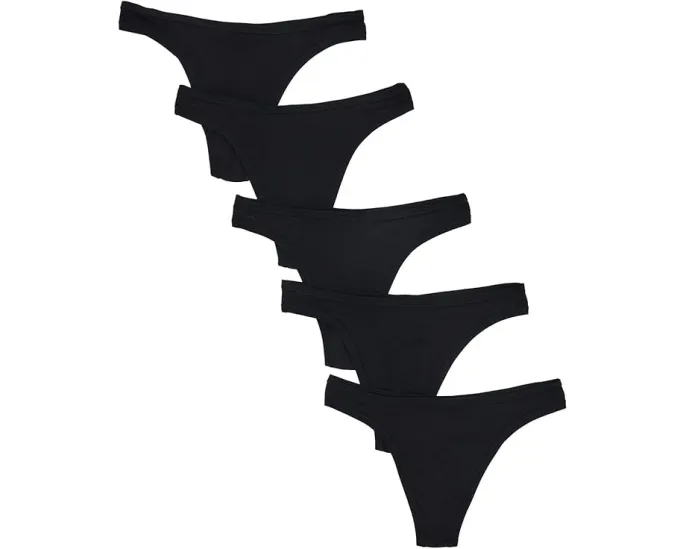Набор из 5 стрингов PACT Everyday Classic Thong с заниженной посадкой