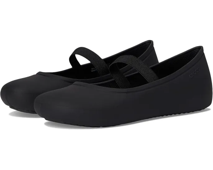 Детские балетки Crocs Brooklyn на платформе с регулируемым ремешком