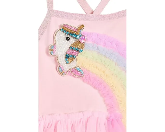 Платье Lola and The Boys Unicorn Rainbow Tulle Dress из фатина с единорогом