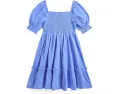 Платье из хлопкового джерси со сборками Polo Ralph Lauren Kids для малышей