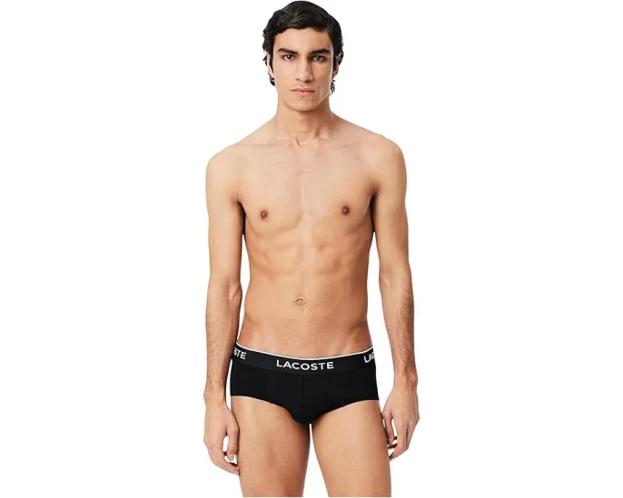 Трусы Lacoste из хлопка с эластаном 3 штуки