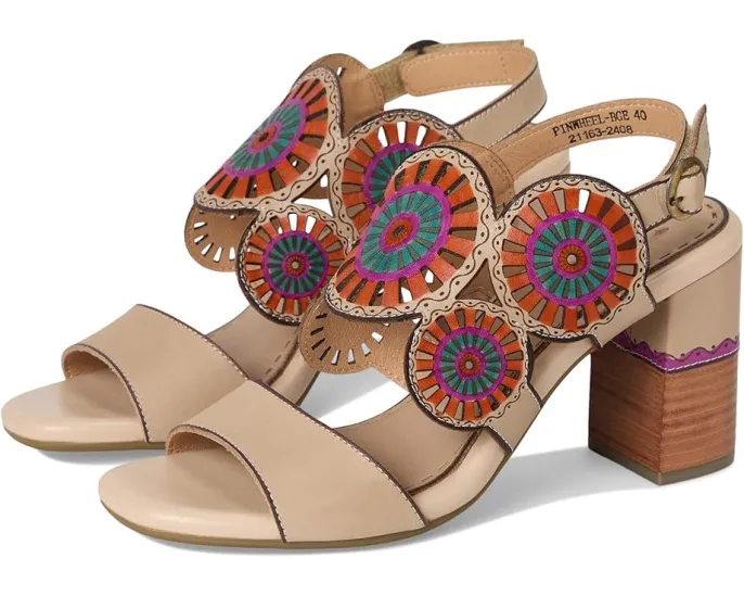 Сандалии Pinwheel на платформе с лазерной резьбой и ручной росписью L'Artiste by Spring Step