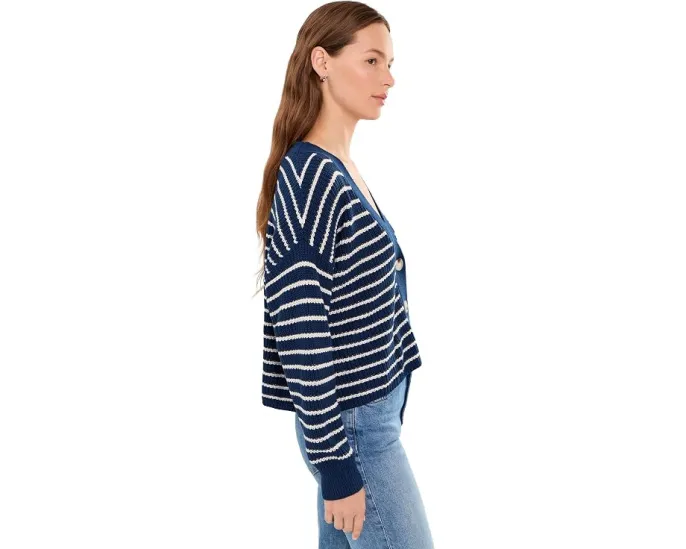 Eberjey кардиган Coastal Cotton Cardi из хлопка с отделкой в полоску
