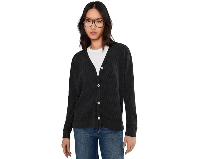 Кардиган Mod-o-doc с длинными рукавами и вафельной текстурой на пуговицах