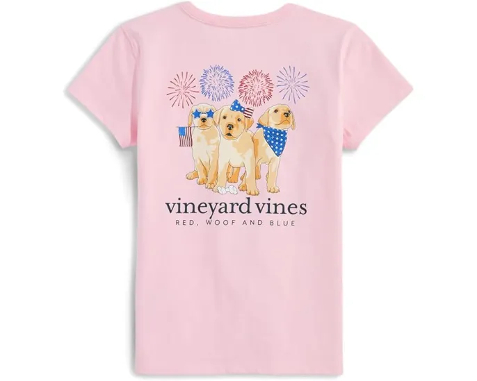Футболка Vineyard Vines Kids с патриотичным принтом и блестками