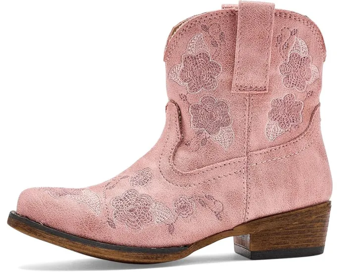 Детские ковбойские сапоги Blossom с цветочной вышивкой и острым носком