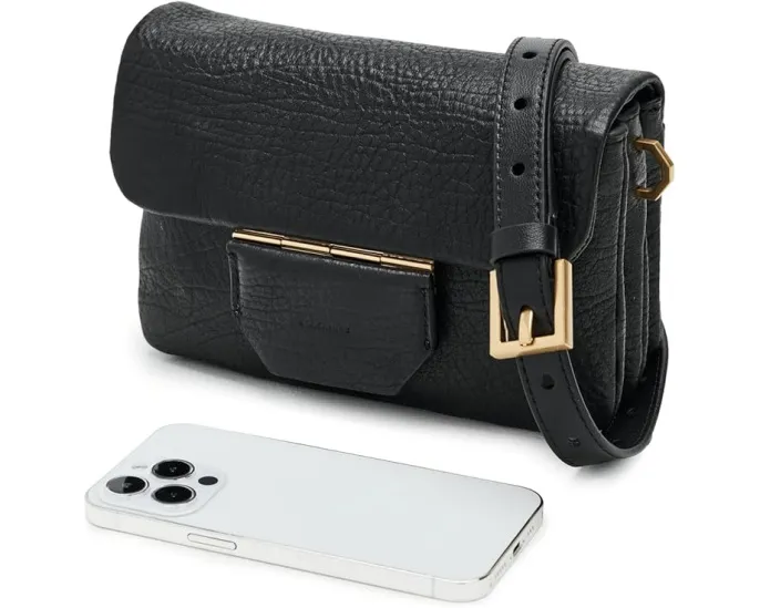 Косуха AllSaints Jupiter Grain из мягкой кожи с магнитной застежкой