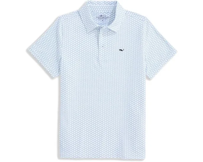 Vineyard Vines поло Printed Sankaty для детей с защитой UPF50+