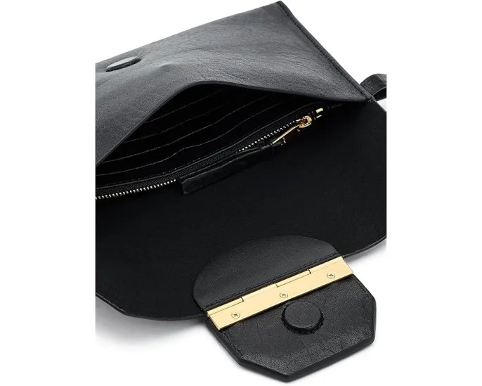 Косметичка Ursa Grain Pouch из зернёной кожи с ремешком от AllSaints