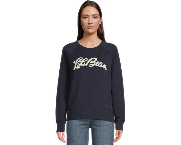 Свитшот Peaks Island с логотипом и воротником-гольф L.L.Bean