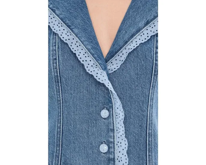 Платье Maddox с воротником и карманами из смесового хлопка