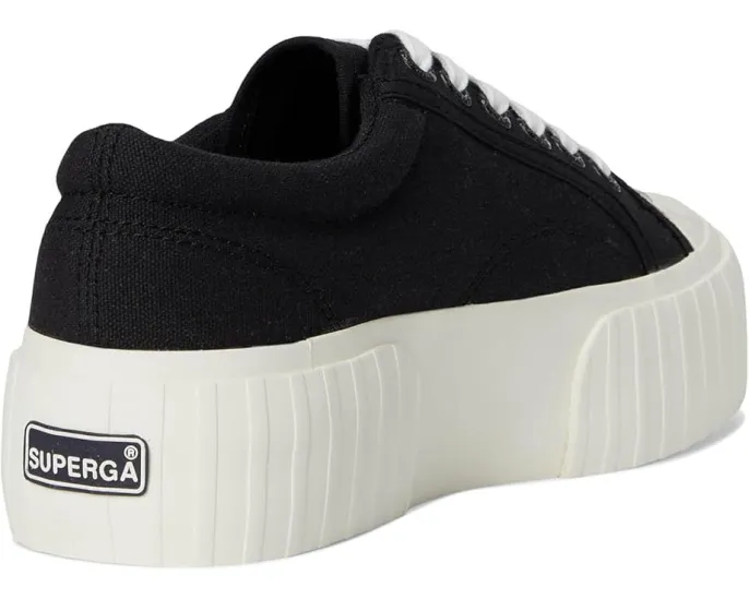 Кроссовки Superga 2631 Stripe Platform на массивной подошве с резиновым носком