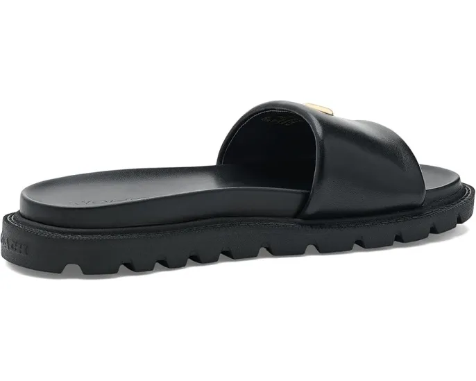 Сандалии Brynn Leather Slide из кожи бренда COACH