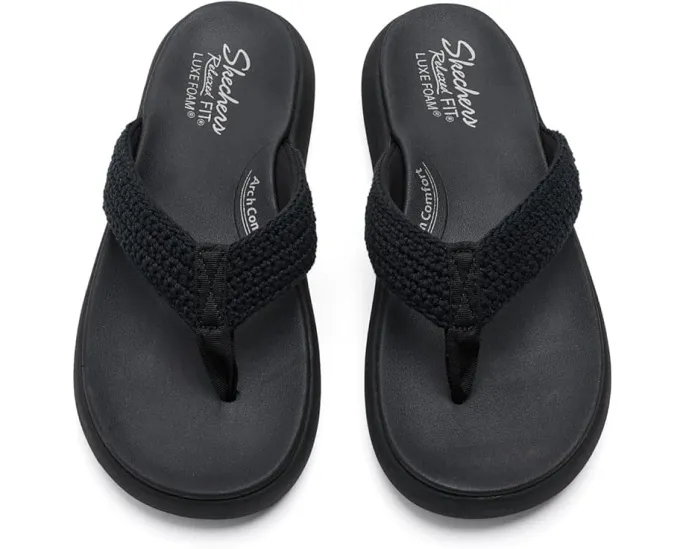 Сандалии SKECHERS Asana Luxe Valley Chic 2 с плетеным трикотажным верхом и просторной посадкой