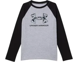 Футболка Under Armour Kids с контрастными регланными рукавами и камуфляжным принтом