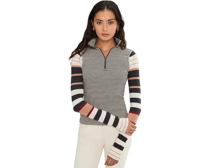 Топ Free People Avery Zip Up с молнией и V-образным вырезом