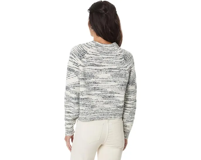 Ribbed Neck Raglan Sweater