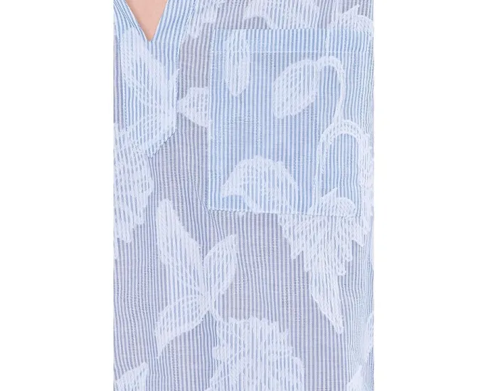 Топ Sky Striped Jacquard с вышивкой и манжетами на пуговицах NIC+ZOE