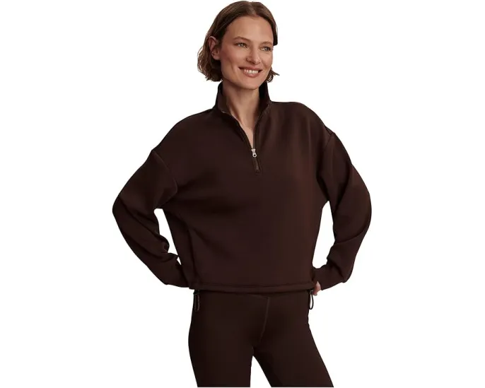 Кроп-толстовка Varley Sian Cropped Half Zip Midlayer с отверстиями для большого пальца