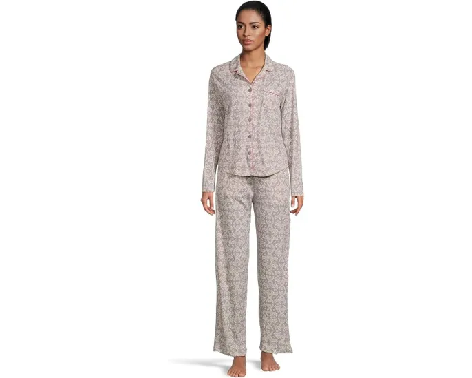Пижамный комплект Petite Novelty с длинным рукавом и принтом от Karen Neuburger