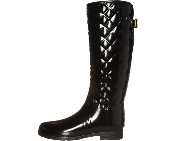 Высокие резиновые сапоги Hunter Refined Gloss Quilt Tall с глянцевым покрытием