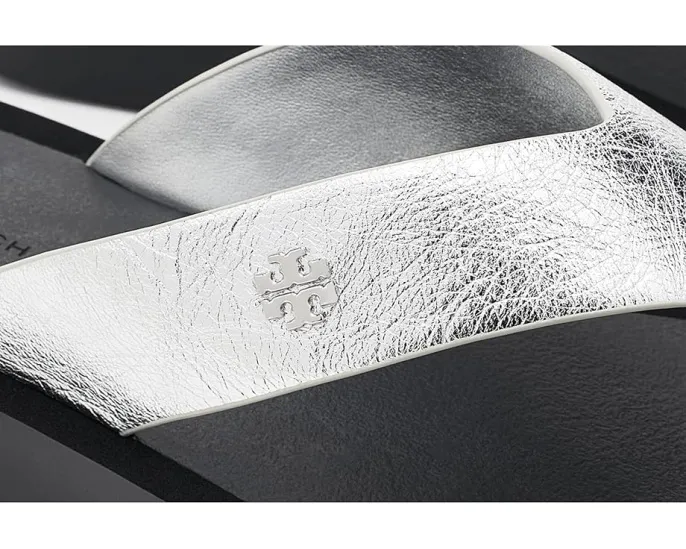 Кожаные шлепанцы Leather Platform Flip Flop от Tory Burch на платформе