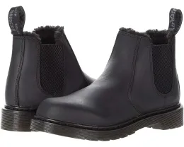 Dr. Martens 2976 Leonore Mono кожаные челси ботинки для детей с подкладкой из шерпы