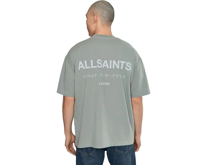 Футболка AllSaints Underground с коротким рукавом и принтом на спине