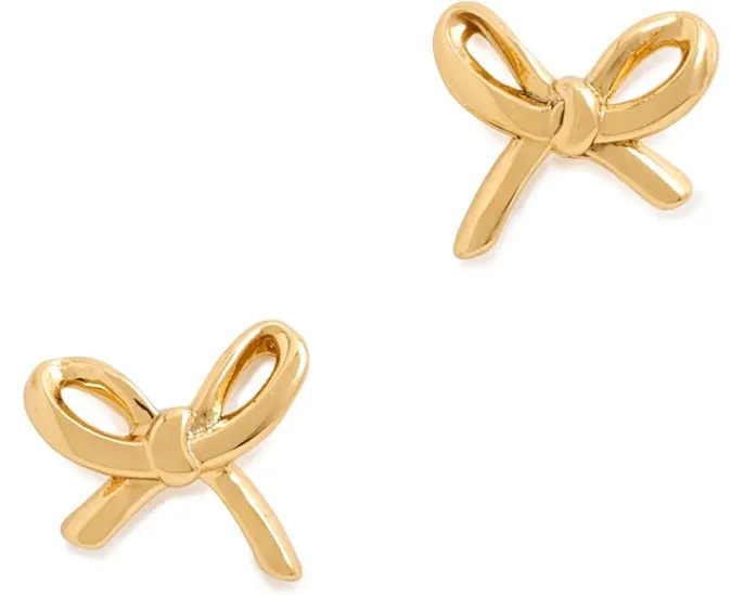 Серьги-гвоздики Girlie Pearlie Mini Bow с имитацией жемчуга от Kate Spade New York