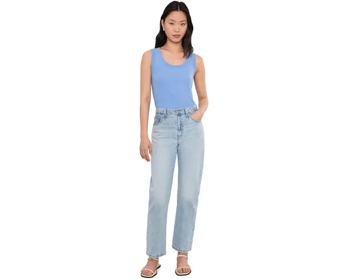 Майка NIC+ZOE Petite с ребристым узором и глубоким вырезом лодочкой