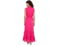 Макси платье Tie Neck Smocked Waist с завязками у горла Vince Camuto