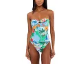 Цельный купальник-бандо Viva Vacation от Seafolly с цветочным принтом