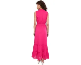 Макси платье Tie Neck Smocked Waist с завязками у горла Vince Camuto
