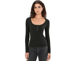 Free People Wide Awake Layering топ для многослойности с круглым вырезом