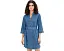 Короткое платье Tommy Bahama из денима с рукавом 3/4 и поясом