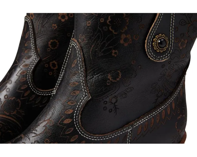 Сапоги L'Artiste by Spring Step Galop с лазерной резьбой и цветочным принтом
