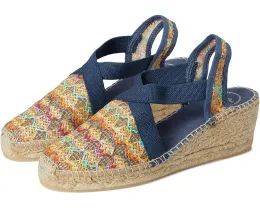 Эспадрильи Toni Pons Terra-Tt из разноцветной ткани с джутовым клином